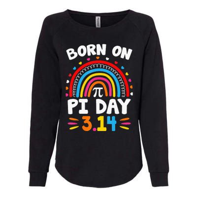 Vintage Born on Pi Day Math Lovers Teacher Birthday Womens California Wash Sweatshirt