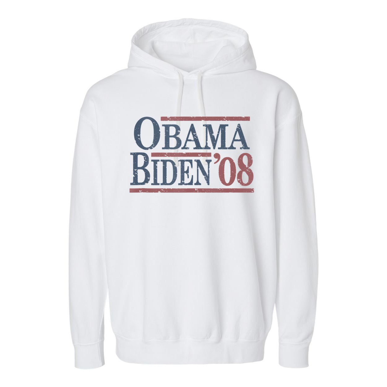 Vintage Barack Obama Joe Biden 2008 Garment-Dyed Fleece Hoodie