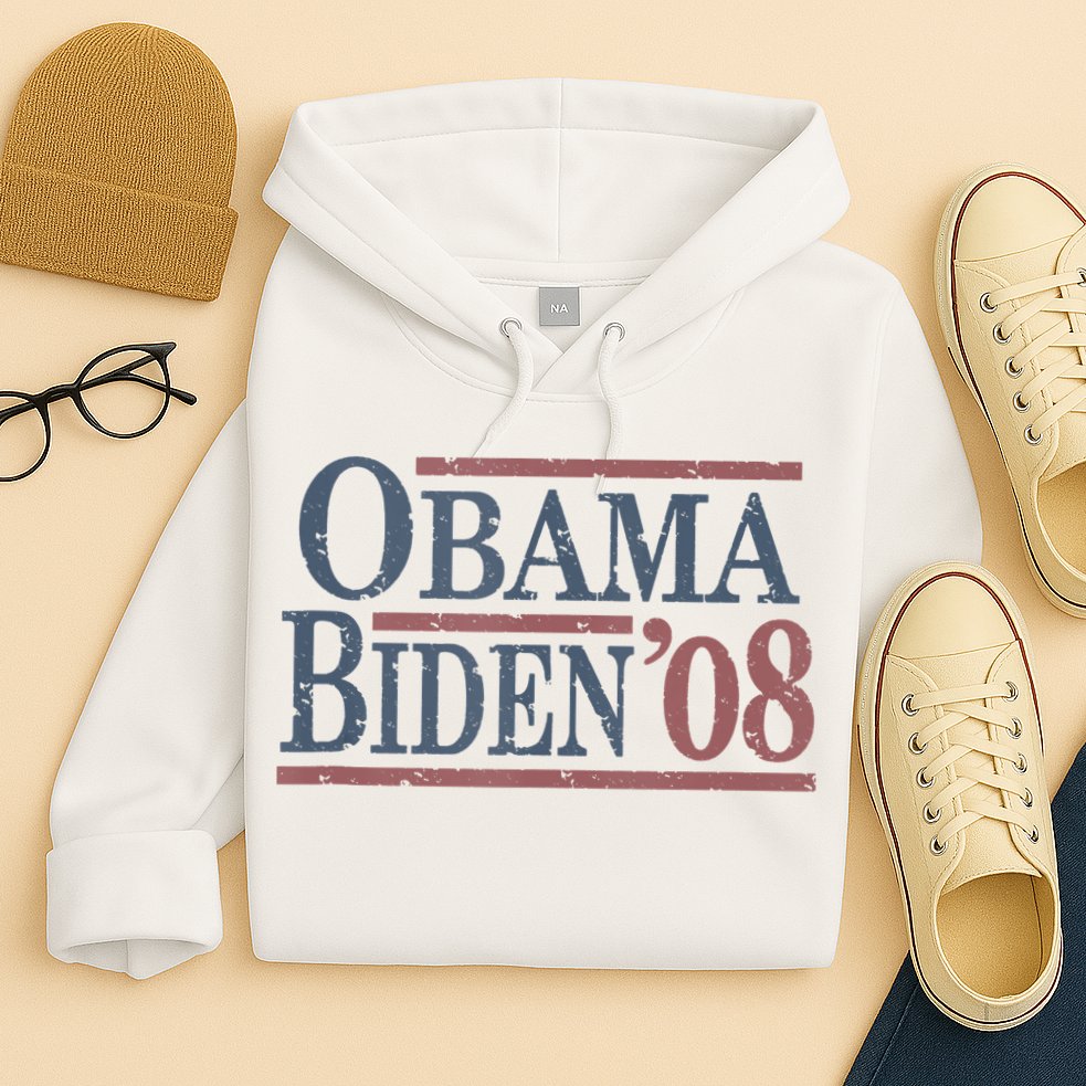 Vintage Barack Obama Joe Biden 2008 Hoodie
