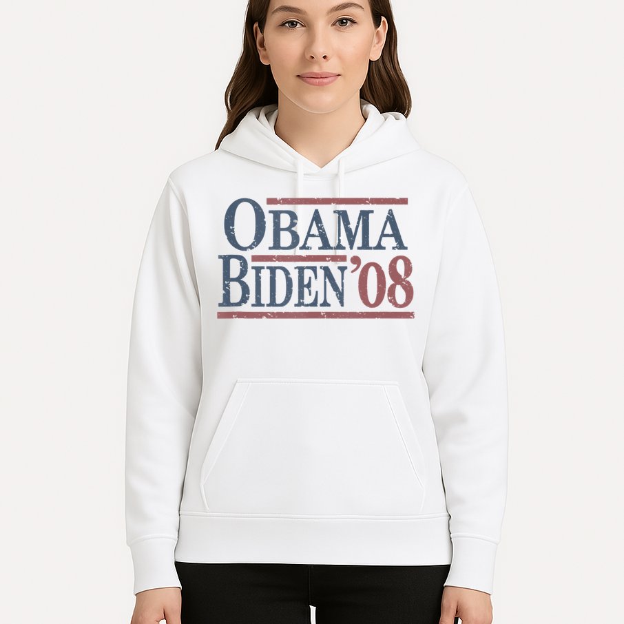 Vintage Barack Obama Joe Biden 2008 Hoodie