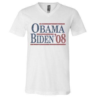 Vintage Barack Obama Joe Biden 2008 V-Neck T-Shirt