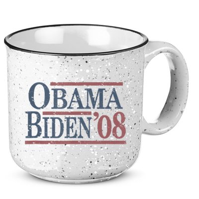 Vintage Barack Obama Joe Biden 2008 15oz Campfire Ceramic Mug
