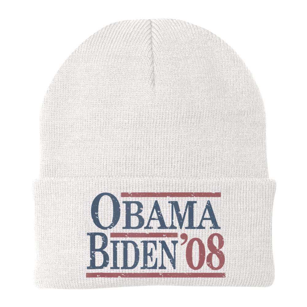 Vintage Barack Obama Joe Biden 2008 Beanie