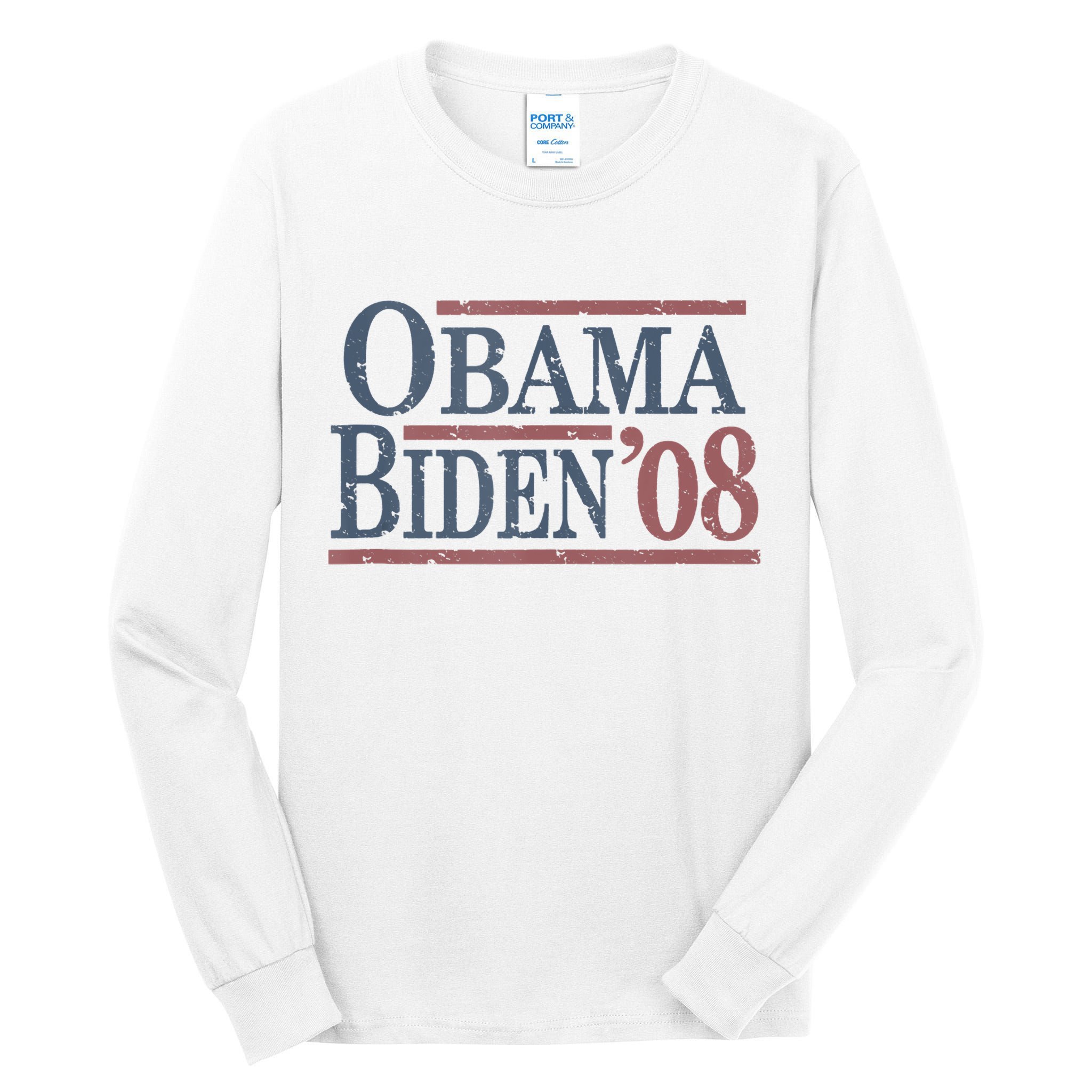 Vintage Barack Obama Joe Biden 2008 Tall Long Sleeve T-Shirt