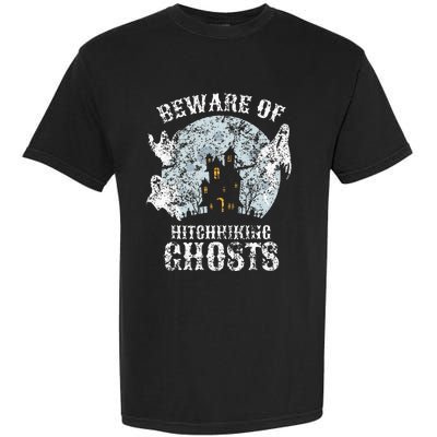 Vintage Beware Of Hitchhiking Ghosts Fun Halloween Party Garment-Dyed Heavyweight T-Shirt