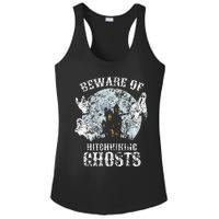 Vintage Beware Of Hitchhiking Ghosts Fun Halloween Party Ladies PosiCharge Competitor Racerback Tank