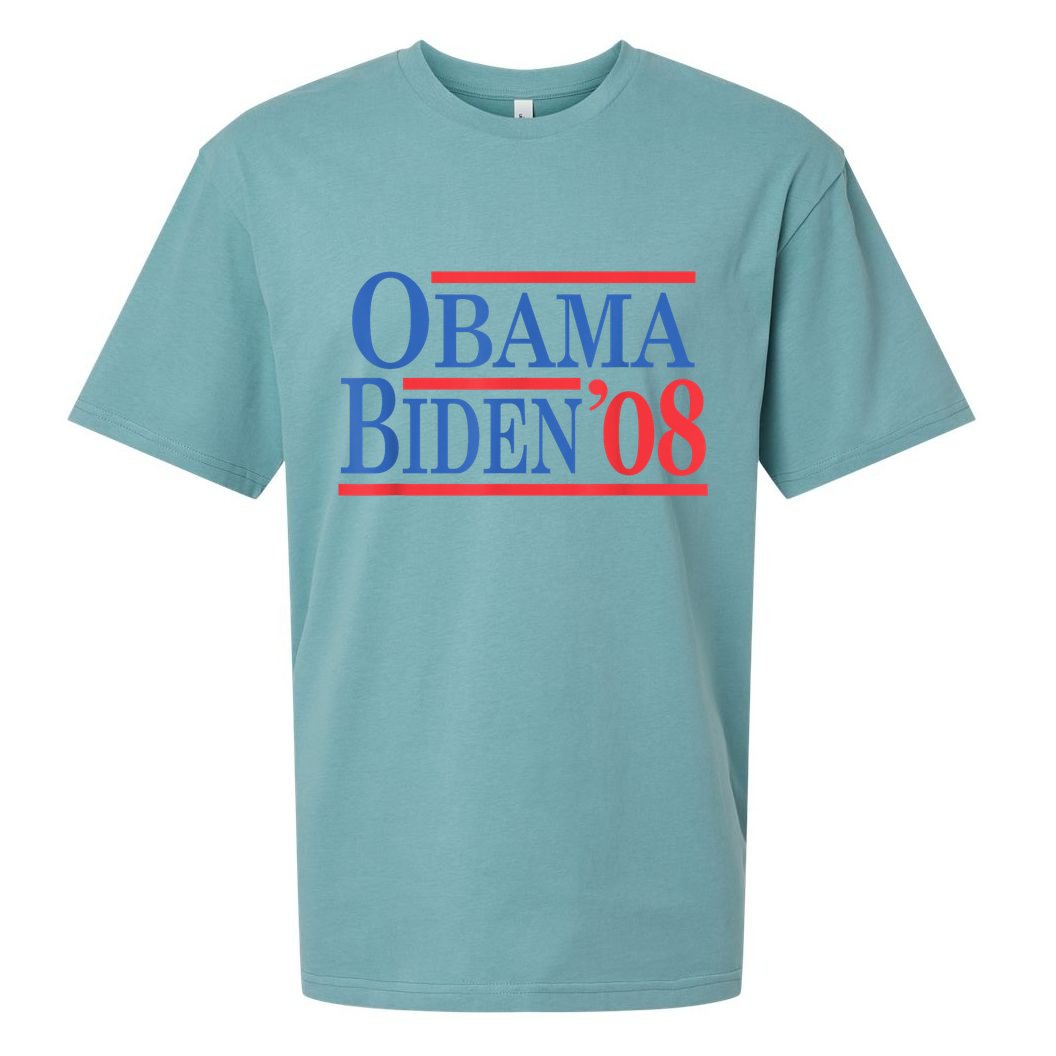 Vintage Barack Obama Joe Biden 2008 Sueded Cloud Jersey T-Shirt
