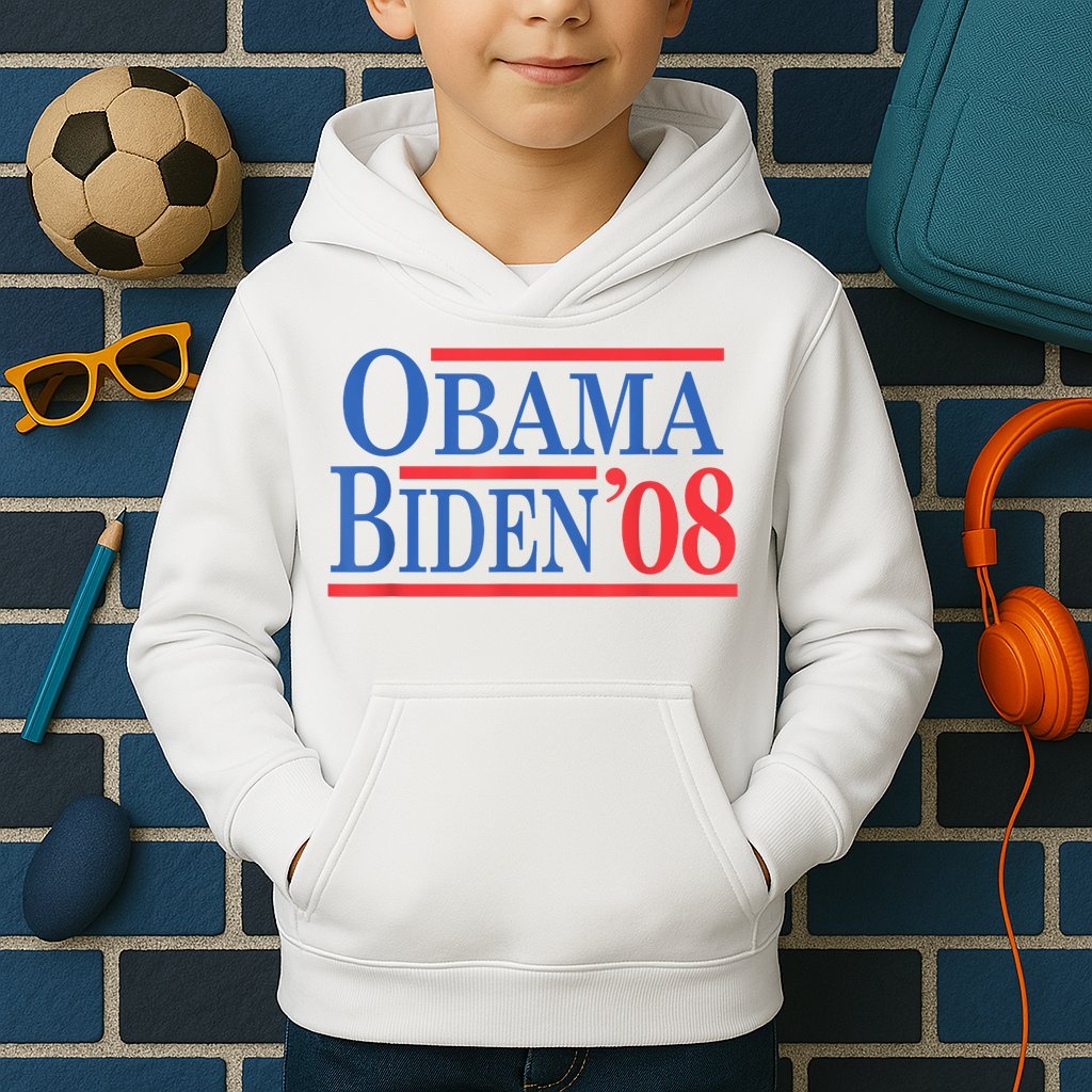 Vintage Barack Obama Joe Biden 2008 Kids Hoodie