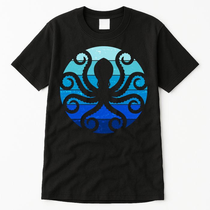 Vintage Blue Octopus Emblem Tall T-Shirt