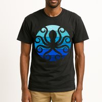 Vintage Blue Octopus Emblem Tall T-Shirt