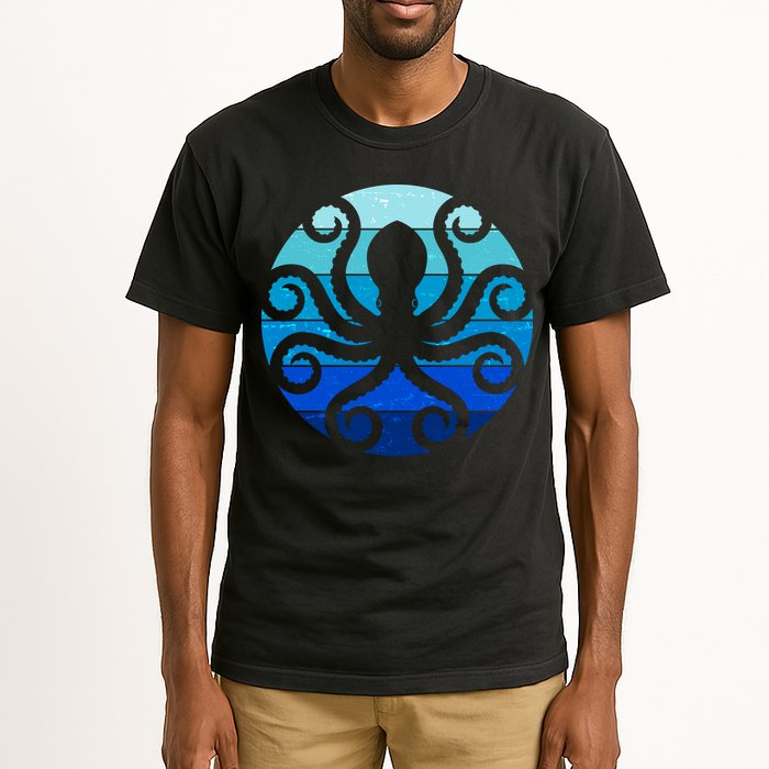 Vintage Blue Octopus Emblem Tall T-Shirt