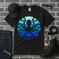Vintage Blue Octopus Emblem Tall T-Shirt