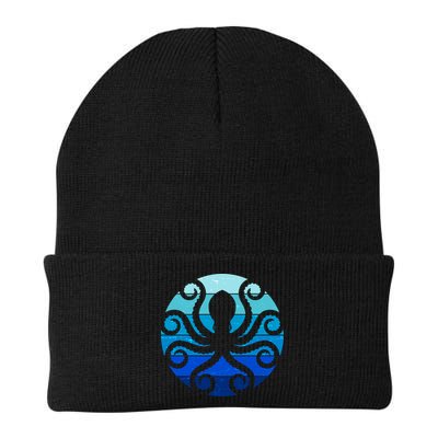 Vintage Blue Octopus Emblem Beanie