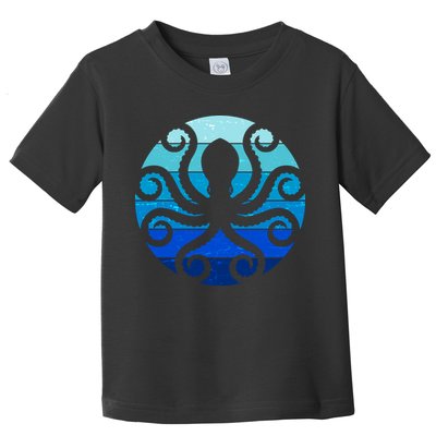 Vintage Blue Octopus Emblem Toddler T-Shirt