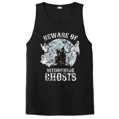 Vintage Beware Of Hitchhiking Ghosts Fun Halloween Party PosiCharge Competitor Tank