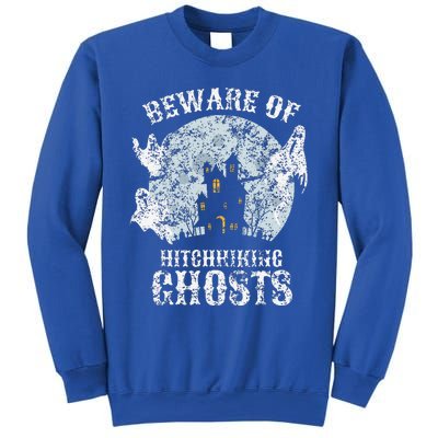 Vintage Beware Of Hitchhiking Ghosts Fun Halloween Party Sweatshirt