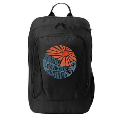 Vintage Bring On The Sunshine Cute Retro 70S Beach Vacation City Backpack