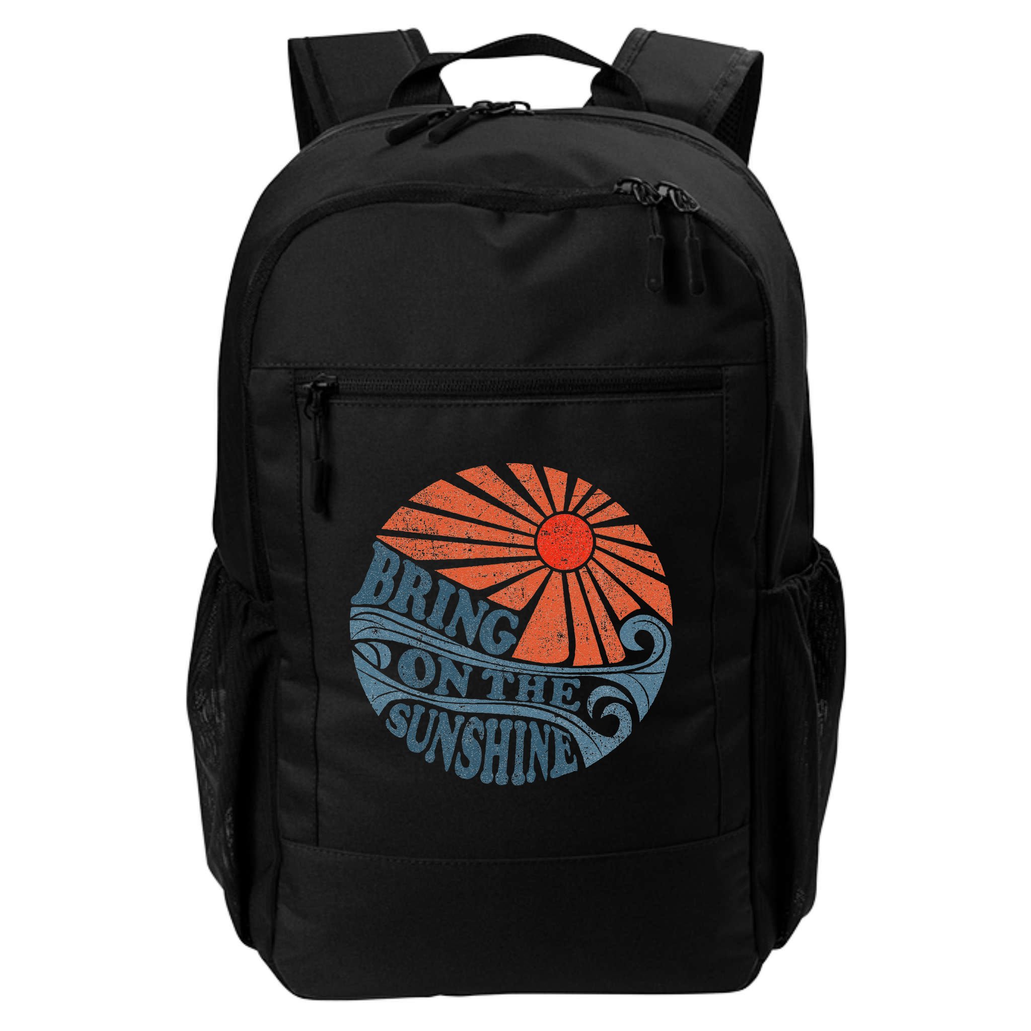 Vintage Bring On The Sunshine Cute Retro 70S Beach Vacation Backpack