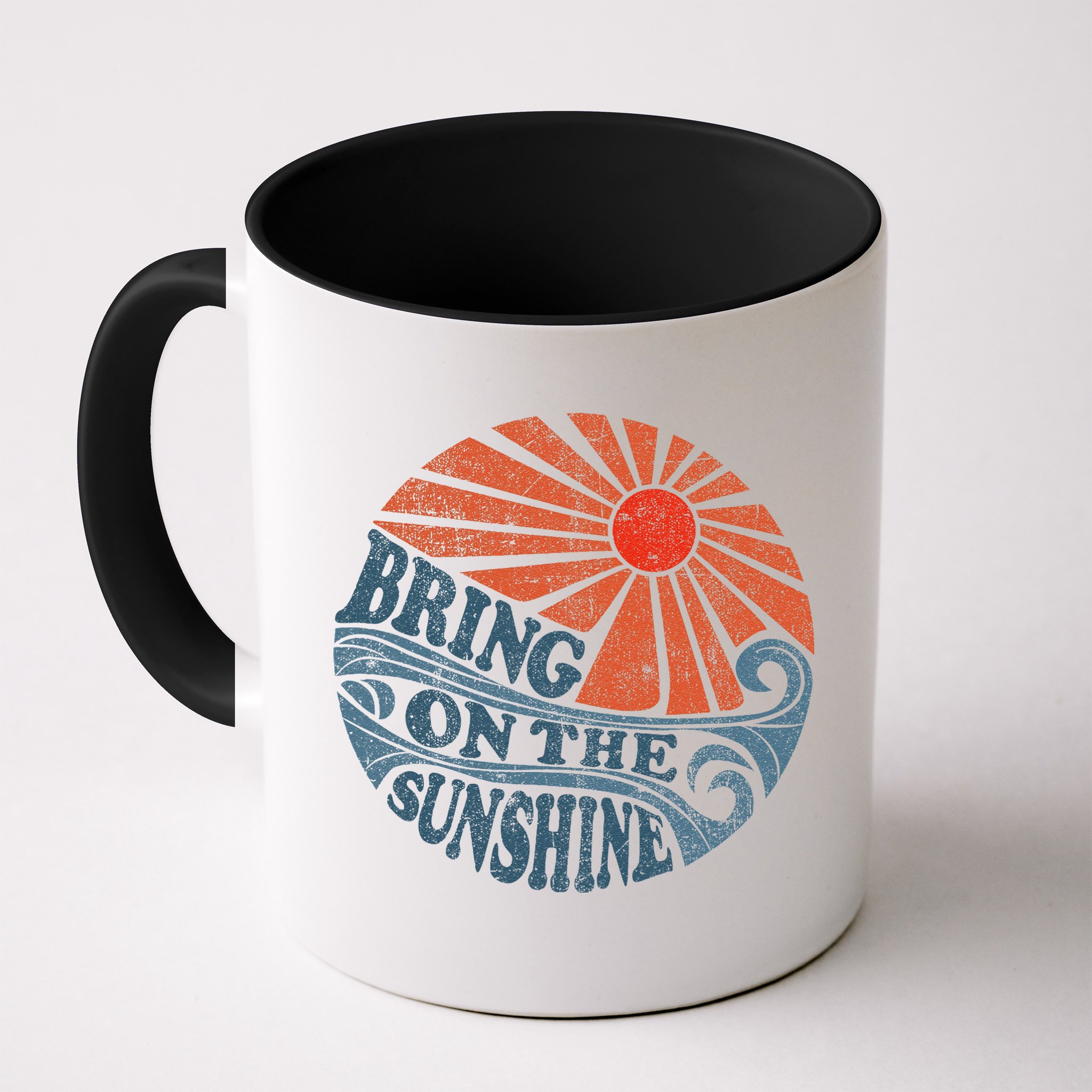 Vintage Bring On The Sunshine Cute Retro 70S Beach Vacation Mug
