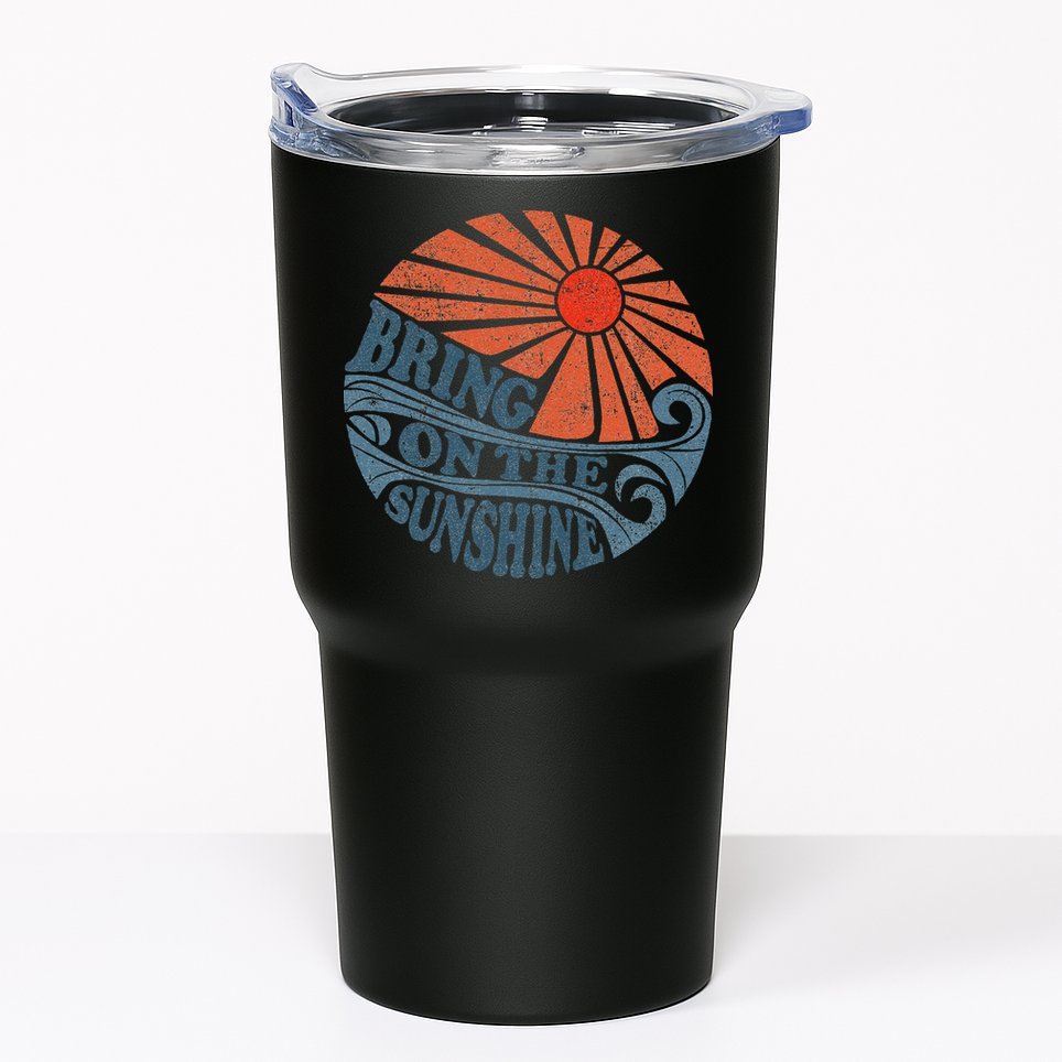 Vintage Bring On The Sunshine Cute Retro 70S Beach Vacation Tumbler
