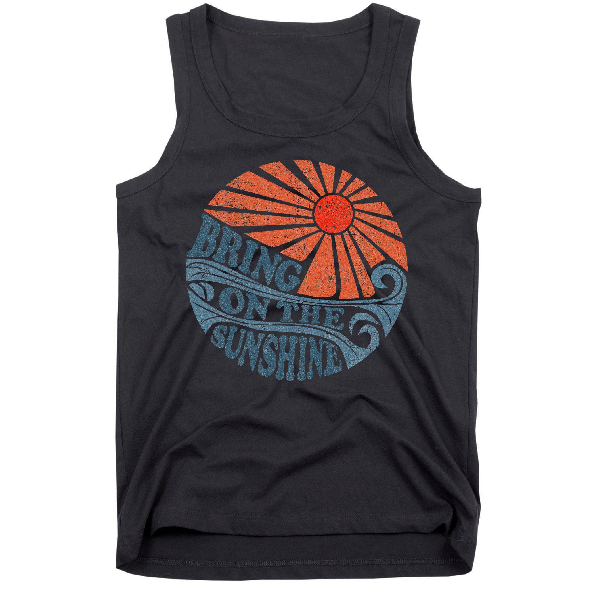 Vintage Bring On The Sunshine Cute Retro 70S Beach Vacation Tank Top