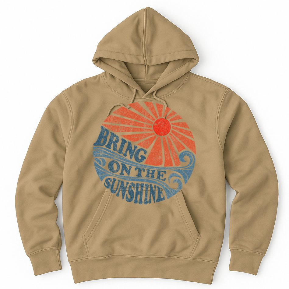 Vintage Bring On The Sunshine Cute Retro 70S Beach Vacation Hoodie