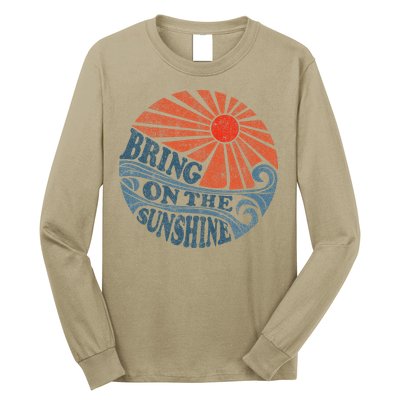 Vintage Bring On The Sunshine Cute Retro 70S Beach Vacation Long Sleeve Shirt