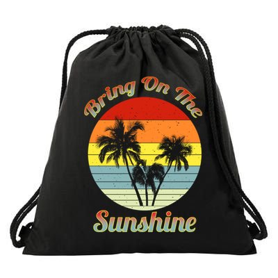 Vintage Bring On The Summer Sunshine Beach Gift Drawstring Bag