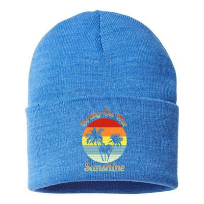 Vintage Bring On The Summer Sunshine Beach Gift Sustainable Knit Beanie