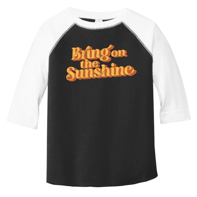 Vintage Bring On The Sunshine Cute Retro 70s Beach Vacation Cool Gift Toddler Fine Jersey T-Shirt