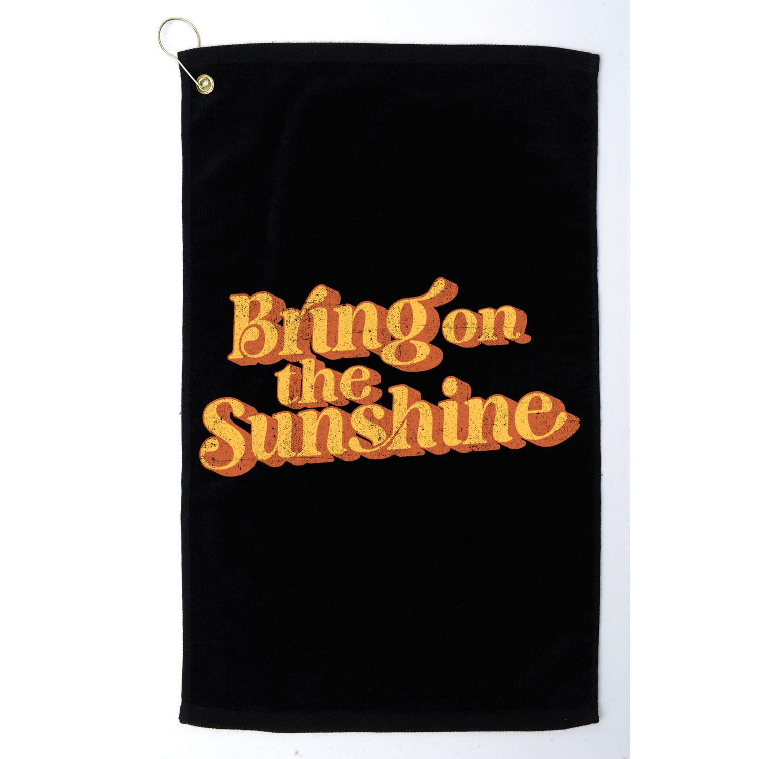 Vintage Bring On The Sunshine Cute Retro 70s Beach Vacation Cool Gift Golf Towel