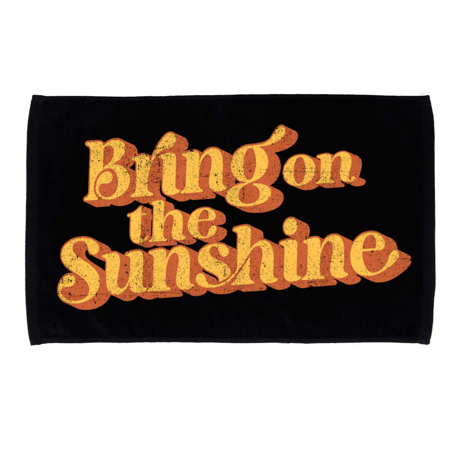 Vintage Bring On The Sunshine Cute Retro 70s Beach Vacation Cool Gift Microfiber Hand Towel