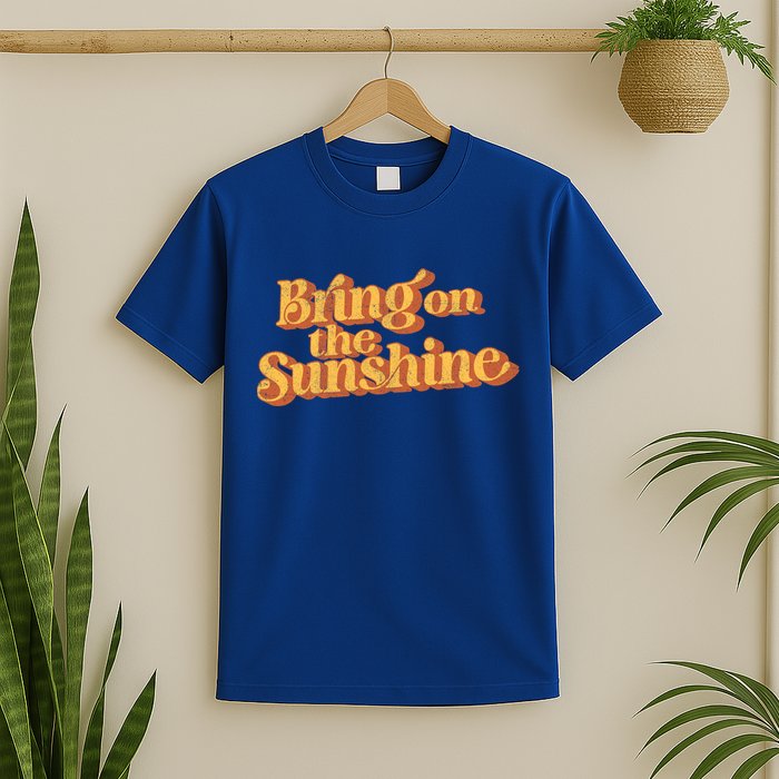 Vintage Bring On The Sunshine Cute Retro 70s Beach Vacation Cool Gift T-Shirt
