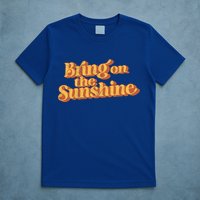 Vintage Bring On The Sunshine Cute Retro 70s Beach Vacation Cool Gift T-Shirt
