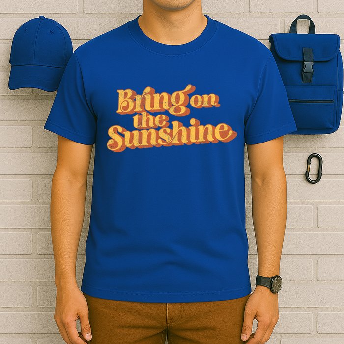 Vintage Bring On The Sunshine Cute Retro 70s Beach Vacation Cool Gift T-Shirt