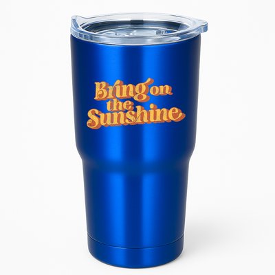 Vintage Bring On The Sunshine Cute Retro 70s Beach Vacation Cool Gift Tumbler