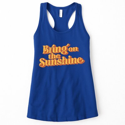 Vintage Bring On The Sunshine Cute Retro 70s Beach Vacation Cool Gift Womens Tank Top