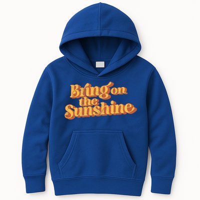 Vintage Bring On The Sunshine Cute Retro 70s Beach Vacation Cool Gift Kids Hoodie