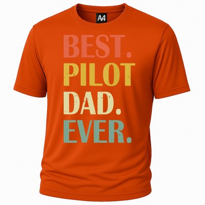 Vintage Best Pilot Dad Ever Fathers Day Funny Gifts Cooling Performance Crew T-Shirt