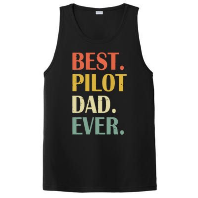 Vintage Best Pilot Dad Ever Fathers Day Funny Gifts PosiCharge Competitor Tank