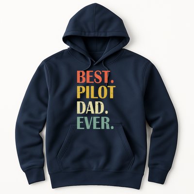 Vintage Best Pilot Dad Ever Fathers Day Funny Gifts Hoodie