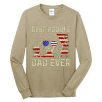 Vintage Best Poodle Dad Ever Dog Lover Tees Fathers Day Gift Tall Long Sleeve T-Shirt