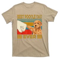 Vintage Best Poodle Dad Ever Dog Lover Tees Fathers Day T-Shirt