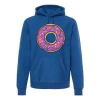 Vintage Big Pink Donut Meaningful Gift Premium Hoodie