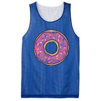 Vintage Big Pink Donut Meaningful Gift Mesh Reversible Basketball Jersey Tank