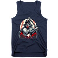 Vampire Baseball Player Funny Halloween Costume Sports Bat Tank Top