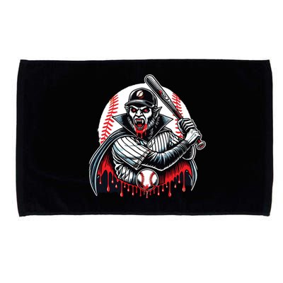 Vampire Baseball Player Funny Halloween Costume Sports Bat Microfiber Hand Towel