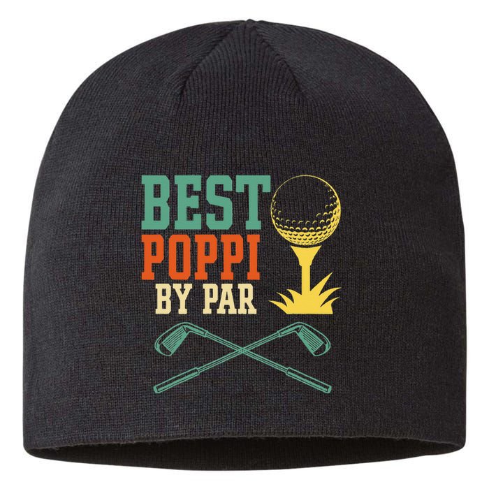 Vintage Best PopPi By Par Disc Golf Gift Dad Fathers Papa Sustainable Beanie