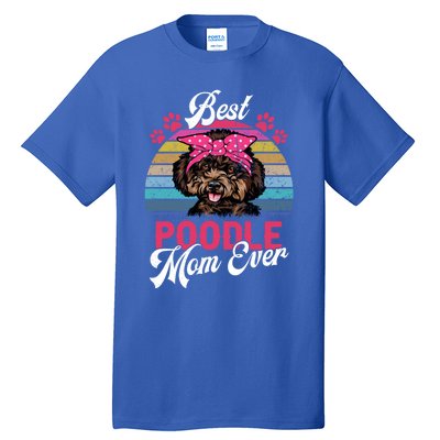 Vintage Best Poodle Mom Ever Gift Tall T-Shirt