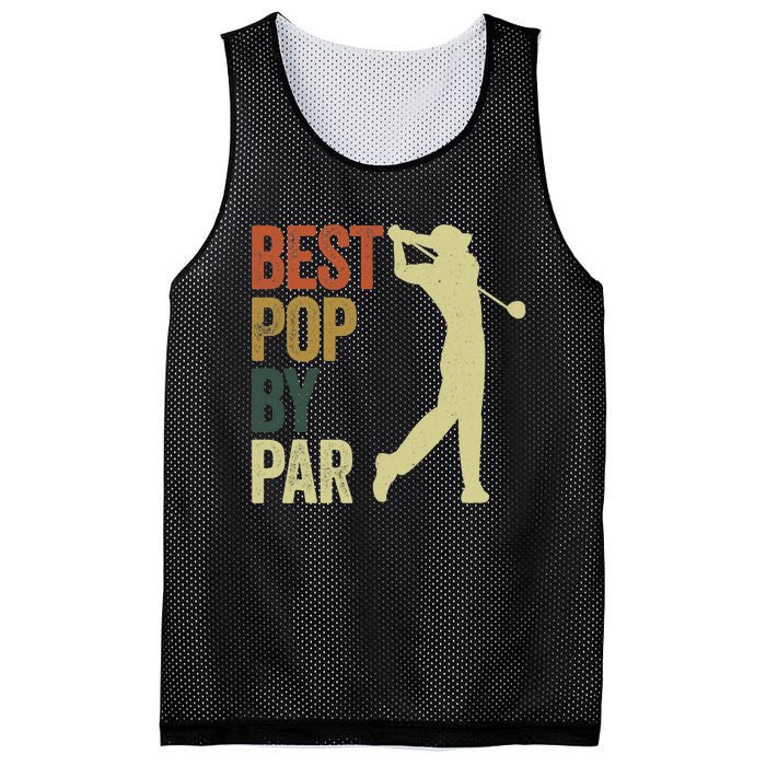 Vintage Best Pops By Par Disc Golf Golfer Fathers Day Mesh Reversible Basketball Jersey Tank